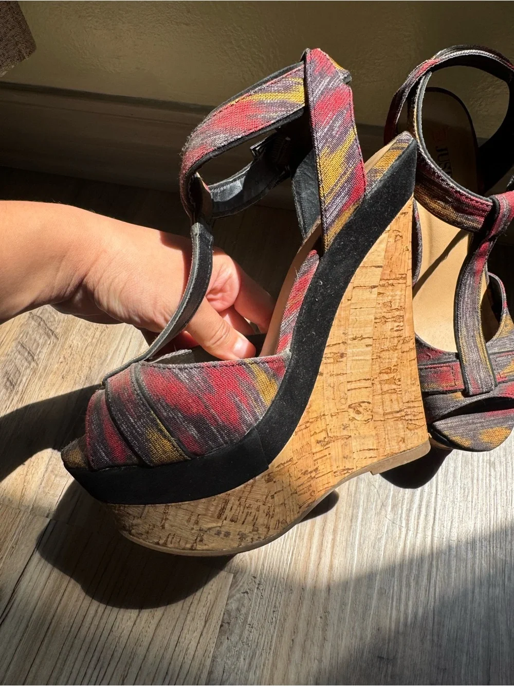 Just fab cork wedges